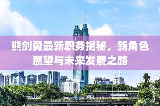 熊劍勇最新職務揭秘，新角色展望與未來發展之路