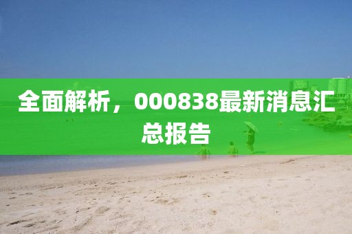 全面解析，000838最新消息匯總報告